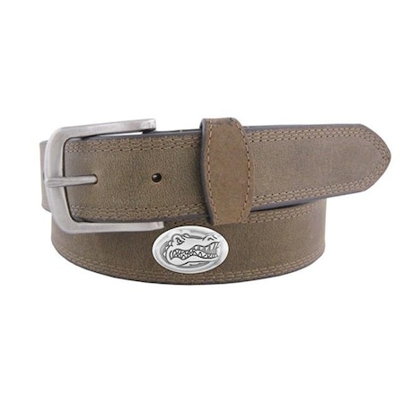 Zep Zep-Pro UFL-BOLPS-CRZ-LBR-32 Florida Gators Concho Emblem Crazyhorse Leather Belt Size 32 UFL-BOLPS-CRZ-LBR-32